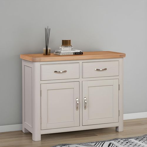 Clarion Oak and Grey 2 Door Small Sideboard - 106cm