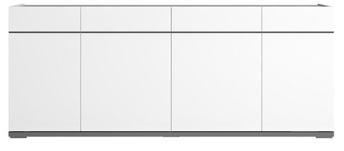 Modern Mara White Italian 195cm Large Buffet Sideboard - 4 Doors