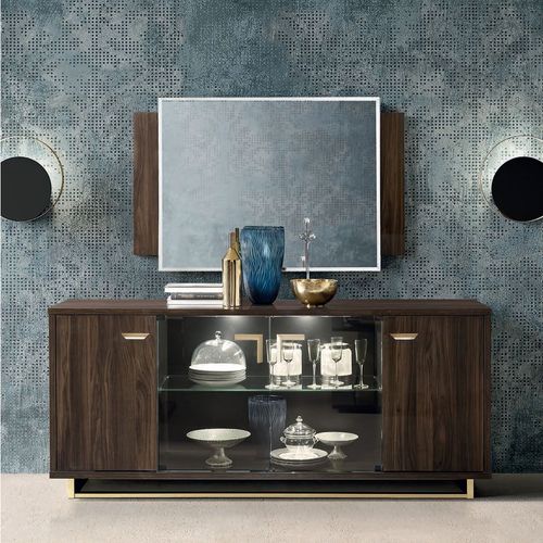 Modum Volare Walnut Italian Large Buffet Sideboard