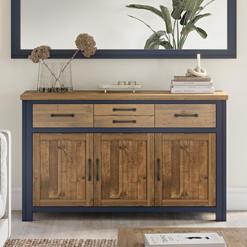 Spencer Blue Medium Sideboard - 3 Door