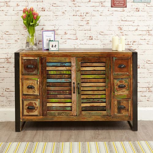 Urmston Chic Reclaimed 2 Door 6 Drawer Sideboard