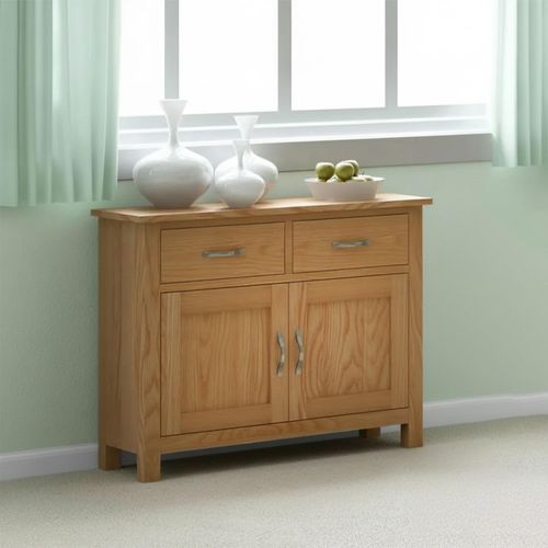 New Trinity Small Sideboard - 100cm - 2 Door - Natural Oak
