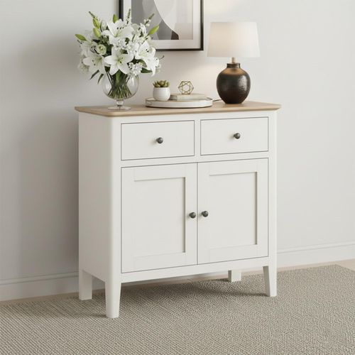 Marlow Small Sideboard - 75cm - 2 Door - White