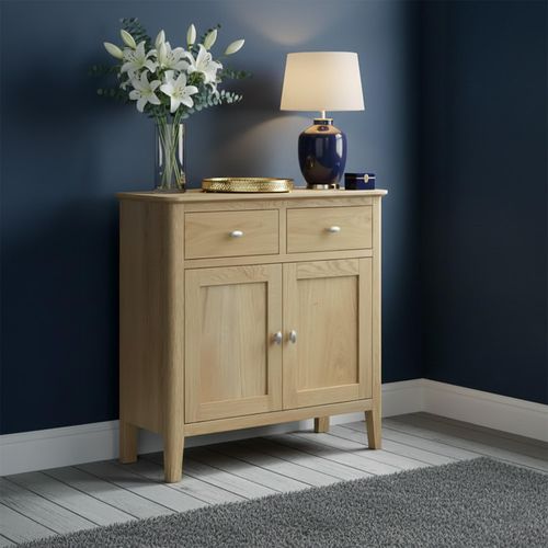 Bath Compact Sideboard - 80cm - 2 Door - Oak