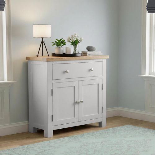 Lundy Compact Sideboard - 2 Door - 80cm - Grey Painted