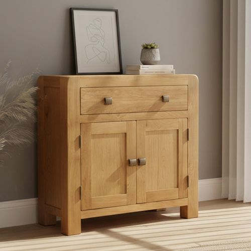 Curve Sideboard - Small 2 Door - 80cm - Oak