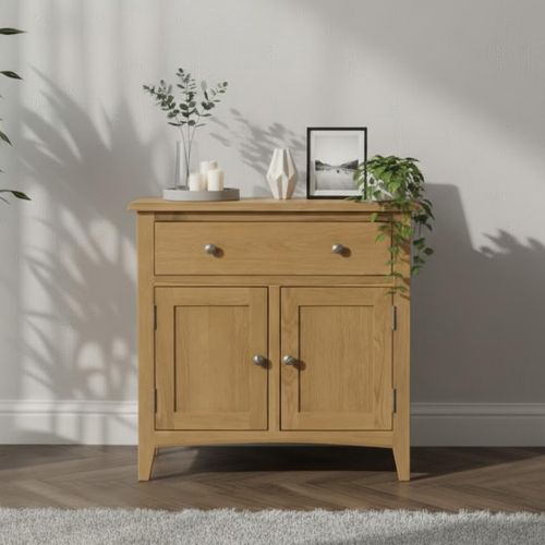 Kilkenny Compact Sideboard - 80cm - 2 Door - Oak