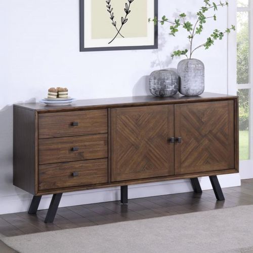 Nevada Large Sideboard - 164cm - 2 Door - Parquet Style Wood
