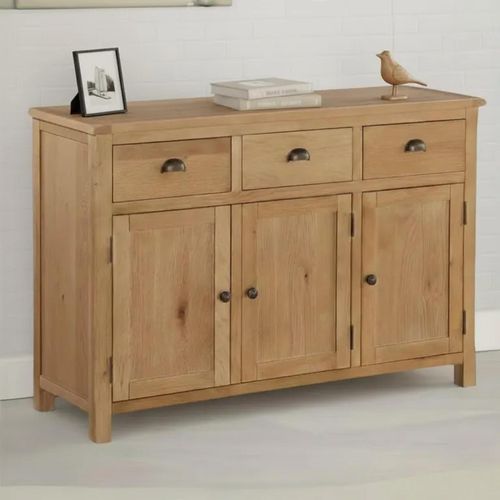 Clearance - Kilmore Medium Sideboard - 120cm - 3 Door - Oak - A438