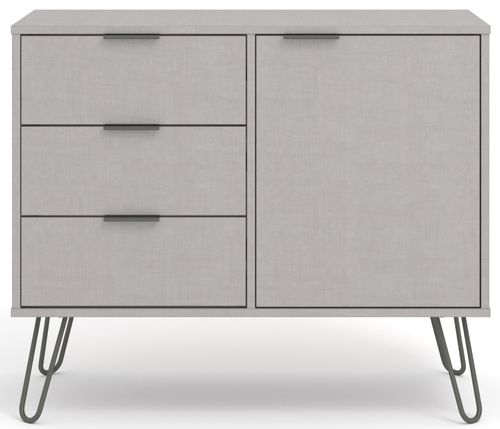 Augusta Grey 90cm Small Sideboard with Hairpin Legs