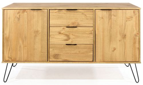 Augusta Pine Medium Sideboard with Hairpin Legs - 2 Doors