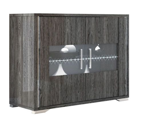 Augusta Grey Oak Effect 2 Door Small Sideboard