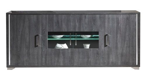Augusta Grey Oak Effect 4 Door Extra Large Sideboard 200cm