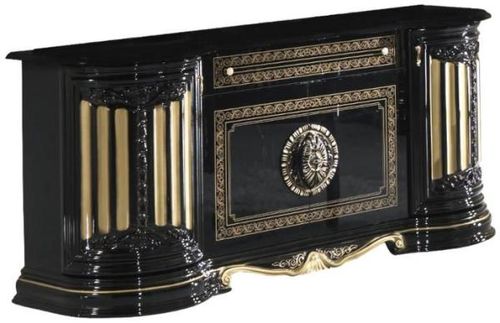 Betty Black Italian Large Buffet Sideboard - 4 Doors