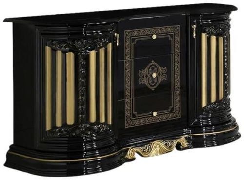 Betty Black Italian Medium Buffet Sideboard - 2 Doors