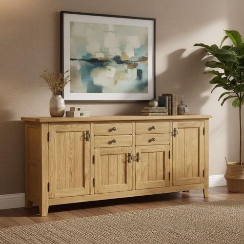 Burford Large Sideboard - 4 Door - Oak