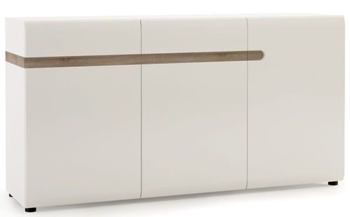 Chelsea White Gloss Large Sideboard - 3 Doors
