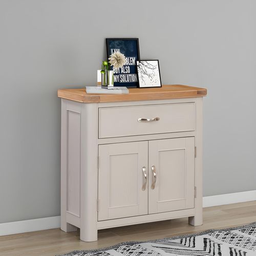 Clarion Sideboard - 2 Door - Compact - 80cm - Oak and Grey