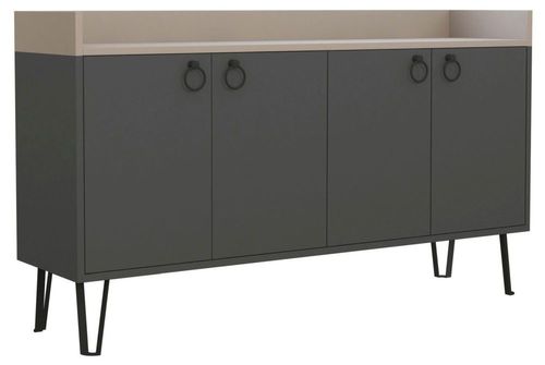 Clearance - Dexter Anthracite and Mocha 4 Door Large Sideboard