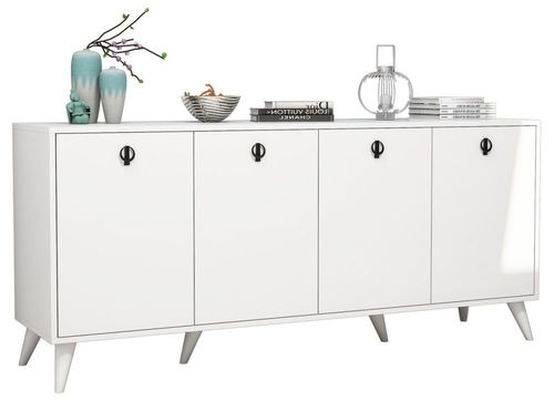 Clearance - Elias White 4 Door Large Sideboard