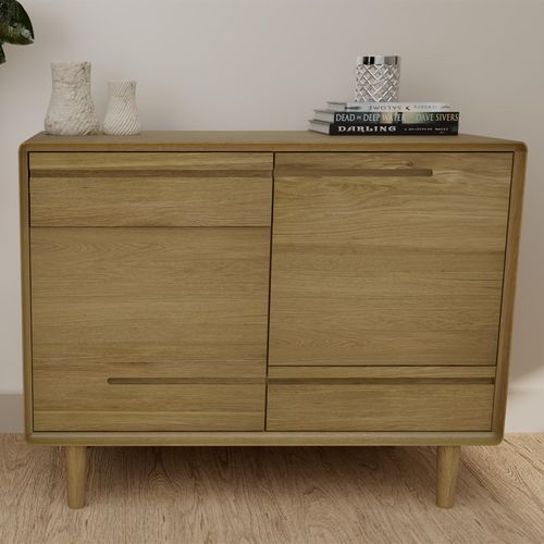 Scandic Sideboard - 2 Door - Small - 90cm - Oak