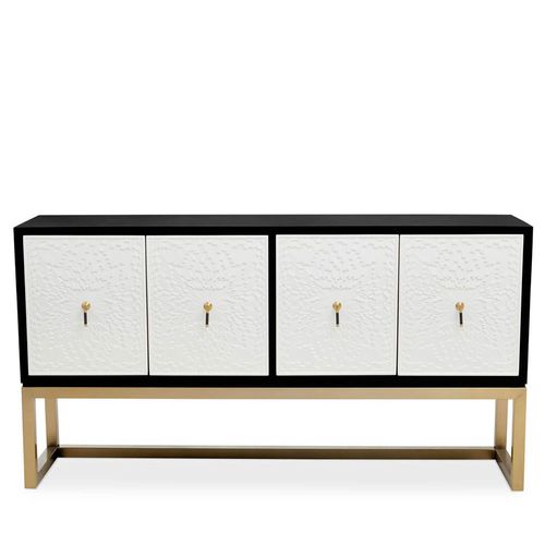 Dumas Sideboard - 4 Door - Large - Black and White - 170cm