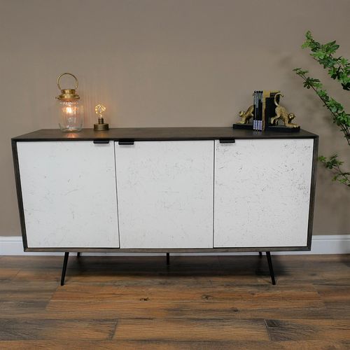 Sideboard - Venice Marble Effect - 3 Door - Medium - 150cm