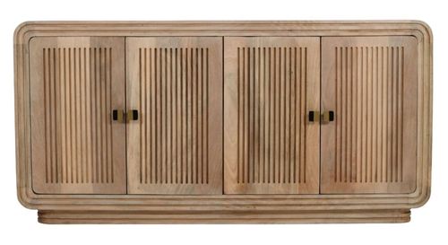 Hanover Ribbed Carved Mango Wood Large Sideboard - 4 Doors