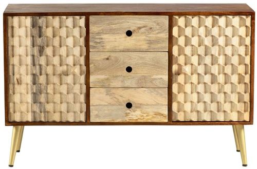 Imphal Mango Wood Geometric 130cm Medium Sideboard