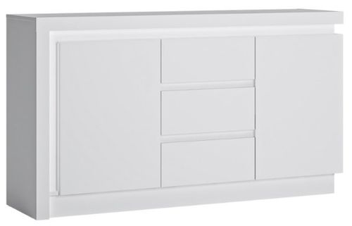 Lyon White Gloss 2 Door Medium Sideboard