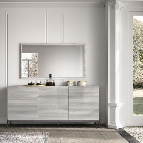 Mia Large Buffet Sideboard - 185cm - 3 Door - Grey