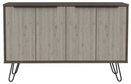 Nevada Grey Oak Effect Medium Sideboard with Hairpin Legs