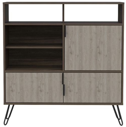 Nevada Grey Oak Effect Small Sideboard with Hairpin Legs