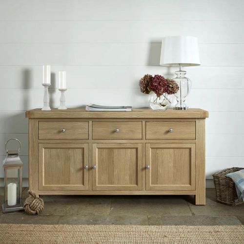Normandy Sideboard - 3 Door Large - 166cm - Oak