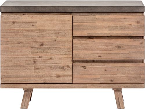 Pimlico Acacia Wood and Concrete Top Small Sideboard