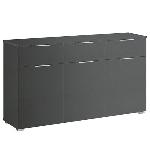 Rauch Alabama 3 Door Medium Sideboard - 120cm - Metallic Dark Grey