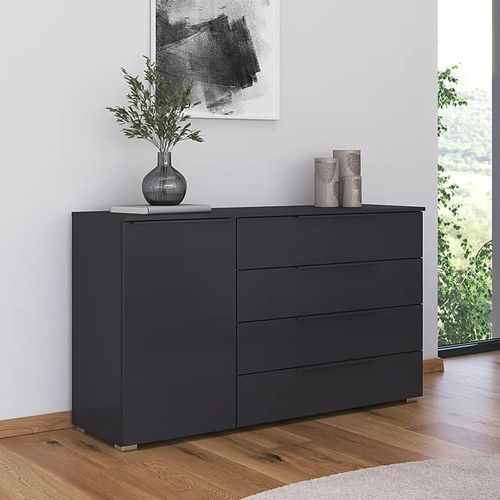 Rauch Monostar 1 Door Wide Sideboard - 120cm - Metallic Dark Grey