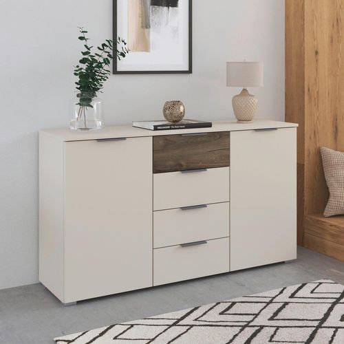 Rauch Sajo 2 Door Sideboard - 140cm - Champagne and Atlantic Dark Oak