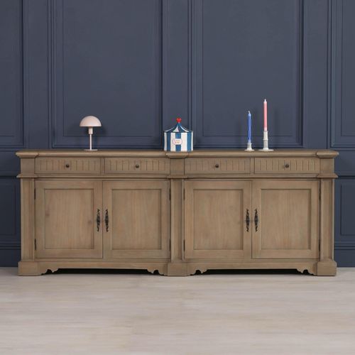 Rustic Wood Sideboard - 4 Door - Extra Large