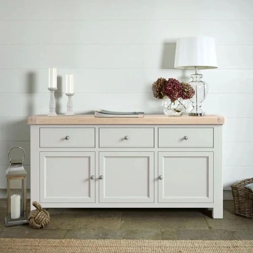 Salcombe Sideboard - 3 Door Large - 166cm - Grey Oak