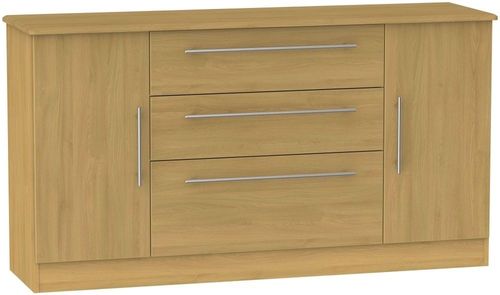 Sherwood Oak Effect Wide Sideboard -  2 Doors