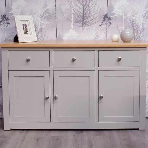 Diamond Painted Sideboard - 3 Door - Medium - 137cm