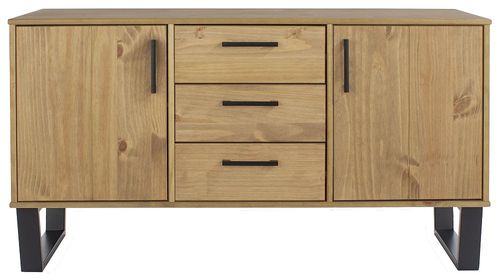 Texas Industrial Style Oak Effect 2 Door Medium Sideboard