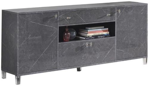 Vittoria Grey Italian 190cm Extra Large 4 Door Sideboard