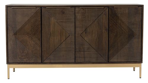 Zaine Walnut Medium 4 Door Sideboard