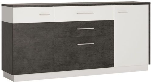 Zingaro Grey and White Extra Large Sideboard - 2 Doors