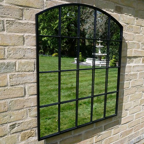 Garden Mirror - Black Metal