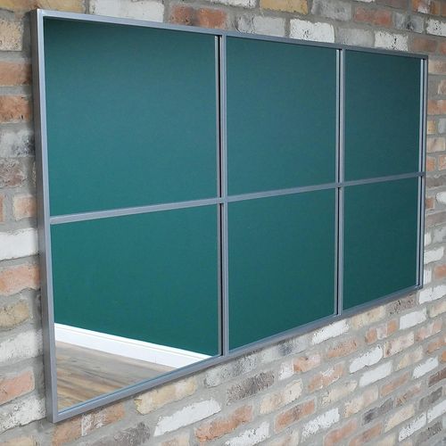 Wall Mirror - Large - Grey Metal
