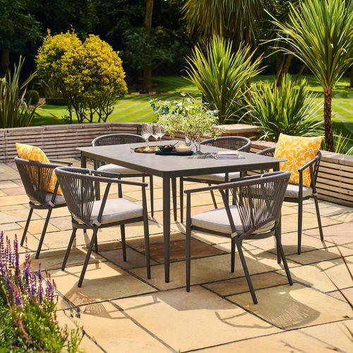 Kyoto Garden Dining Set - 6 Seater - 180cm - Ceramic - 6 Chairs