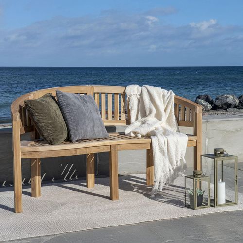 Boca Garden Bench - with Back - Natural - Teak Wood